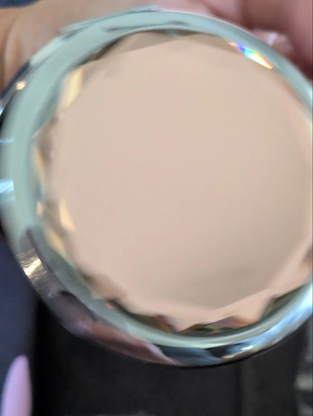Rose Gold Compact Mirror with Pink Accent - Women Makeup Setting Accessory